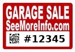 Example Garage Sale sign created with SeeMoreInfo