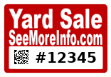 Example Yard Sale sign created with SeeMoreInfo