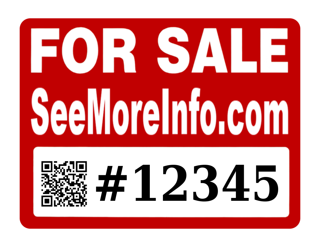 For Sale — add Your Code and a scannable QR so buyers can view photos &amp; details instantly.