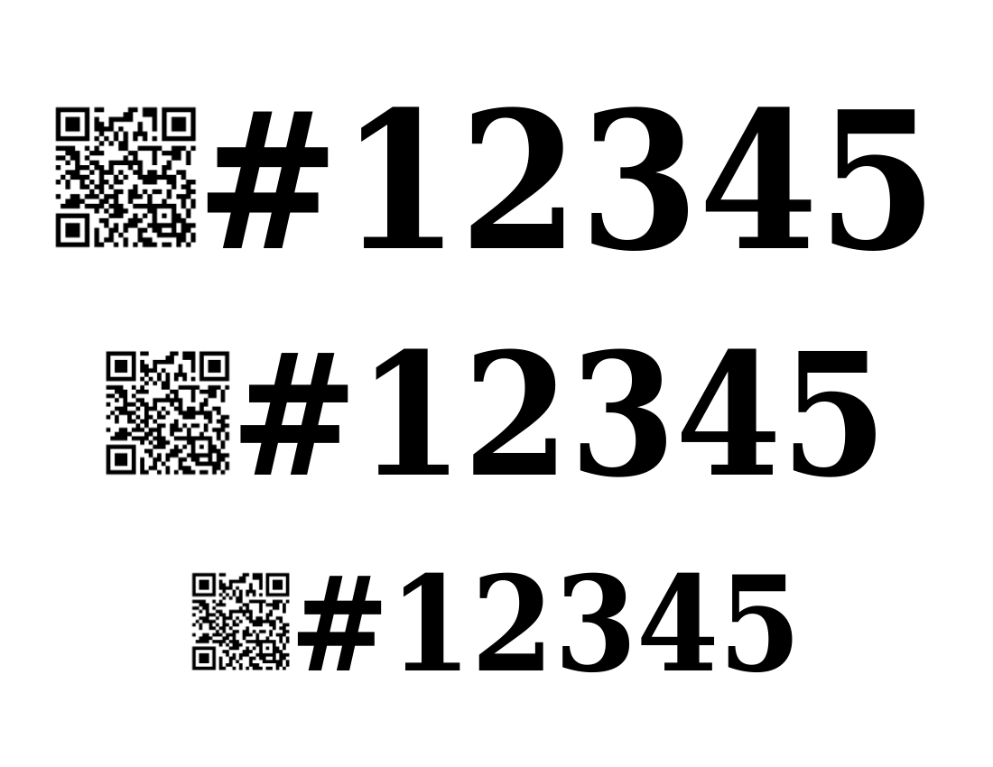 Big “#Your Code” with listing QR — bold and scannable.